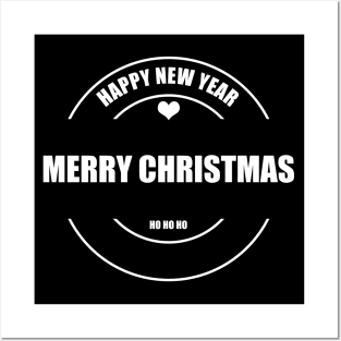 Merry Christmas and Happy New Year Posters and Art